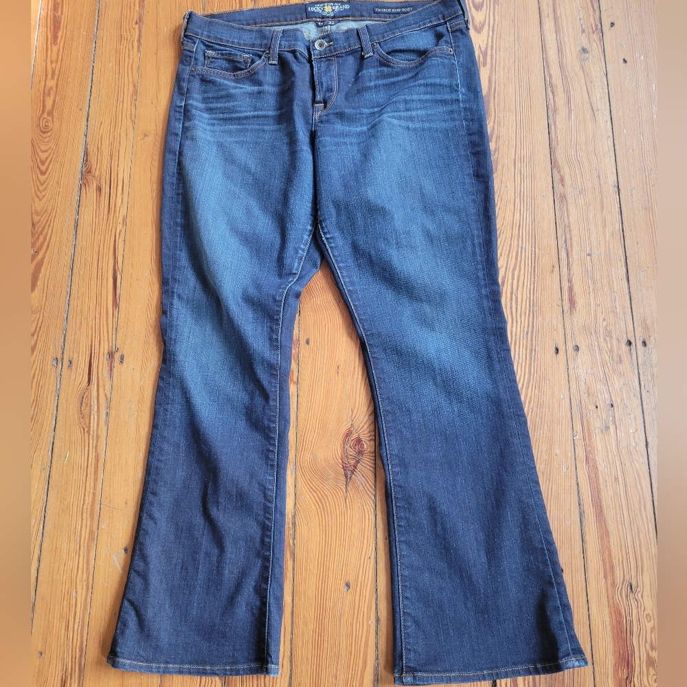 VGUC Lucky Brand Jeans Size 14/32. Short length (29" inseam). Charlie Baby Boot.